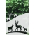 ROZ33 50x47 naklejka na okno wzory zwierzęce - sarny, jelenie, łosie